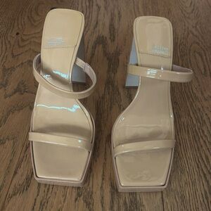 Jeffrey Campbell Hustler Heels — Dusty Nude Patent